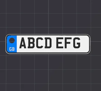 License Plate Keychain